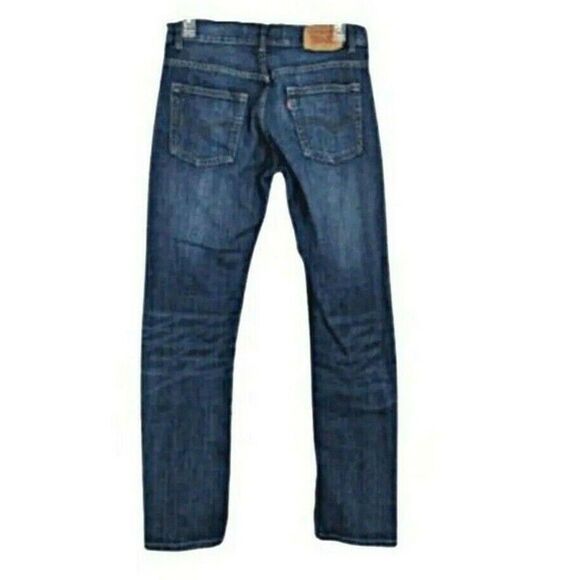 Levi's Jeans 511 Straight Leg Classic 5-Pocket Slim Dark Wash Boy's Size 18 Reg - Picture 2 of 7